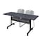 Kobe Rectangle FlipTop Table, 60" W, 29" H, Laminate Top, Gray MKFTM6024GY44GY - alternate 1